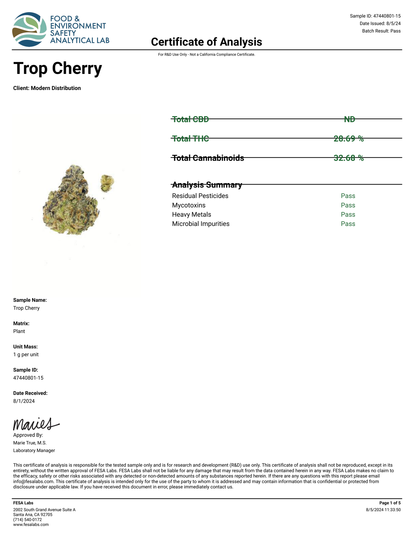 Tropical Cherry Indoor Boutique THCa Flower - Sativa