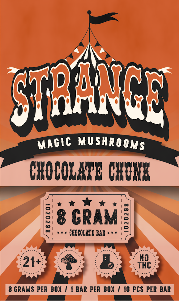 Strange - Mushrooms 8 Gram Chocolate Bar